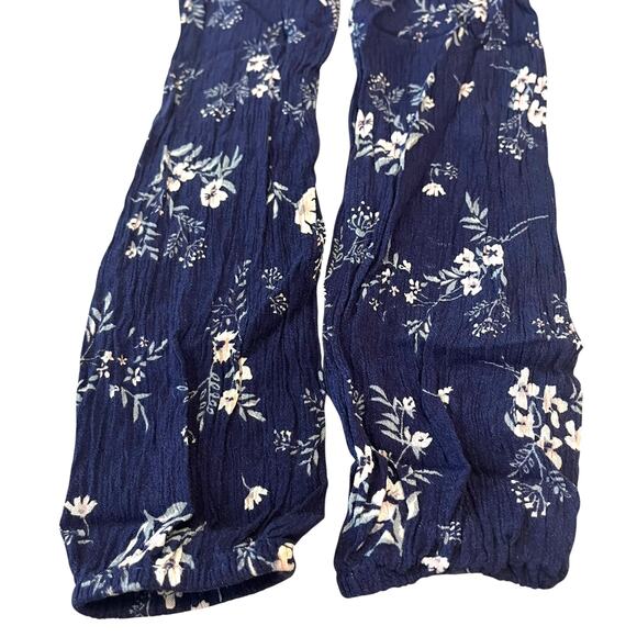 SKY AND SPARROW LONG SLV, V-NECK MINI WAIST DRESS, WOMEN, XS, BLUE - FLORAL PATT - Picture 9 of 12